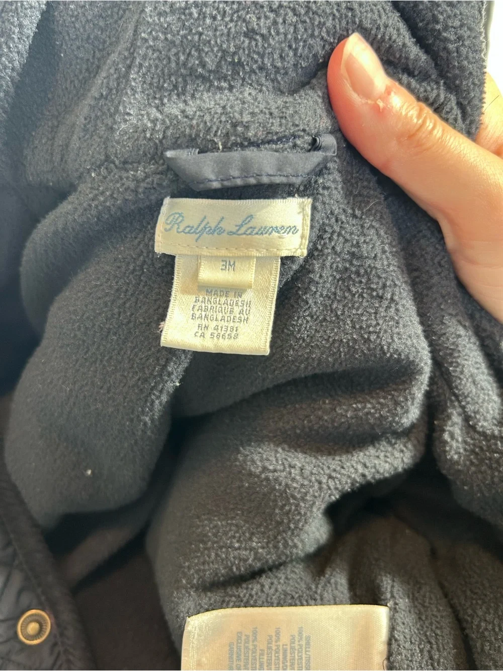 Polo Ralph Lauren Baby Bunting Snowsuit - 3 months